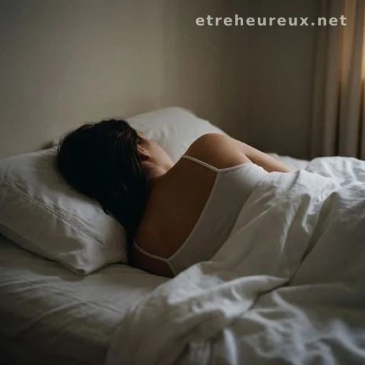 Person sleeping on left side in a quiet bedroom at night
