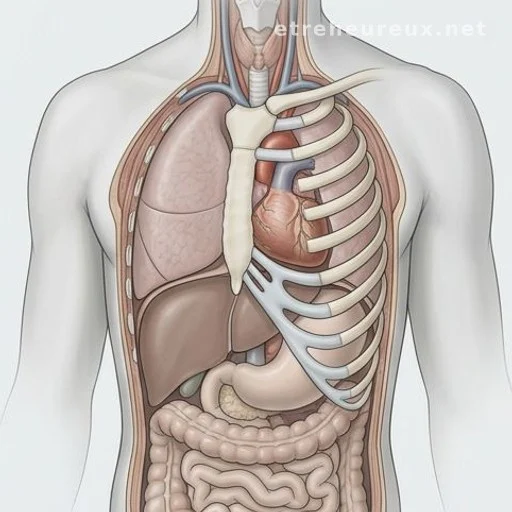 Anatomical illustration of organs on the left side of the human torso
