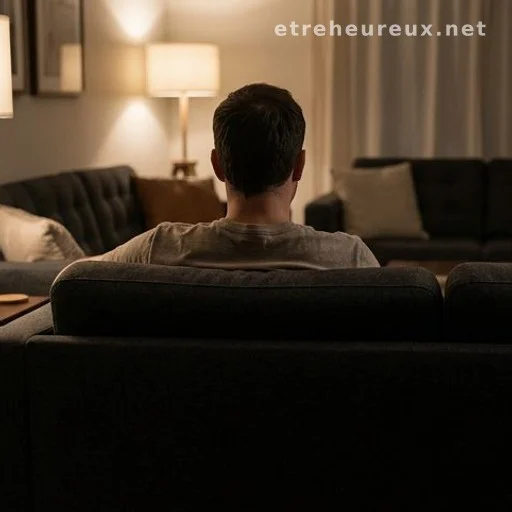 Person sitting alone on a couch suggesting stress and emotional isolation