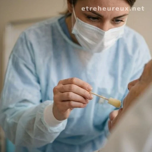 Nurse providing mouth care to a patient in end-of-life care