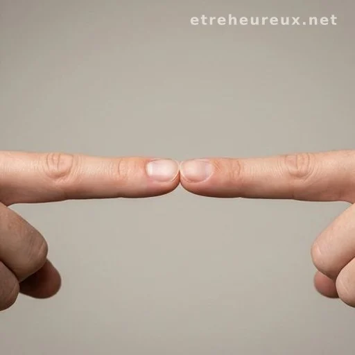 Two index fingers pressed together demonstrating the Schamroth window test for finger clubbing