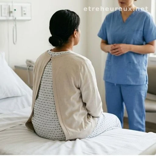 Patient consultation in a hospital room after a food-related illness