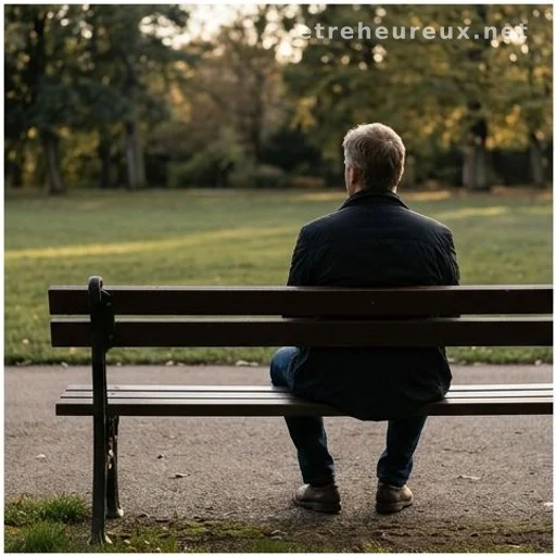 Person sitting alone on a park bench seen from behind, looking into the distance
